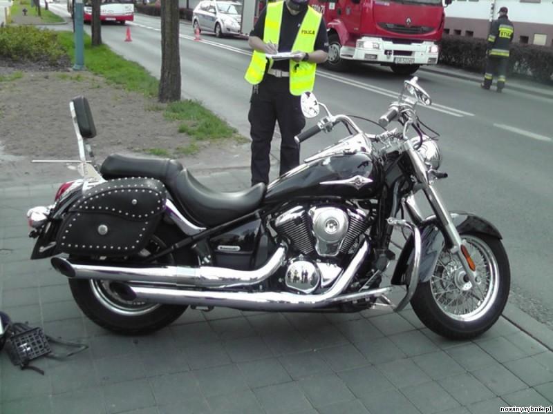 Motocyklista nie odniósł poważniejszych obrażeń / Policja Rybnik