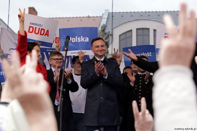 Andrzej Duda w czasie spotkania wyborczego w Rybniku / Dominik Gajda