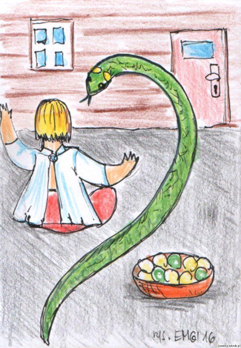 Chłopczyk bawił się z wężem jak z kolegą / Elżbieta Grymel