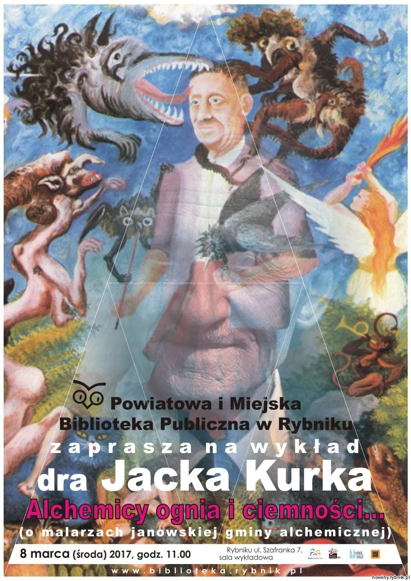 Plakat promujący wykład doktora Jacka Kurka / Materiały prasowe