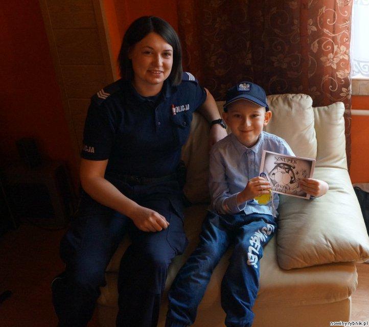 7-letni Dominik spotkał się z policjantami / Policja Wodzisław