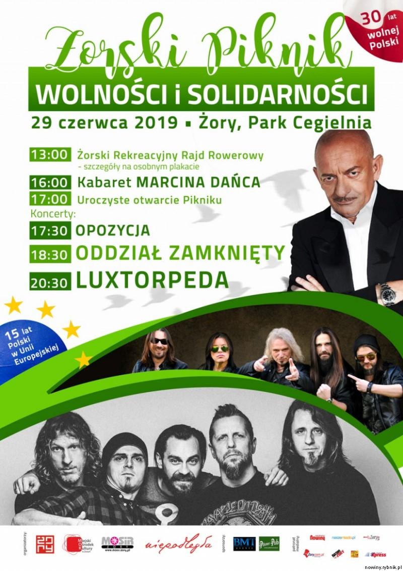 Program uroczystości i koncertów / www.zory.pl